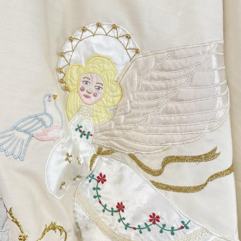 Chasuble Vestment Ivory Hand Sewn Hand Embroidered Angels - Picture 11 of 12